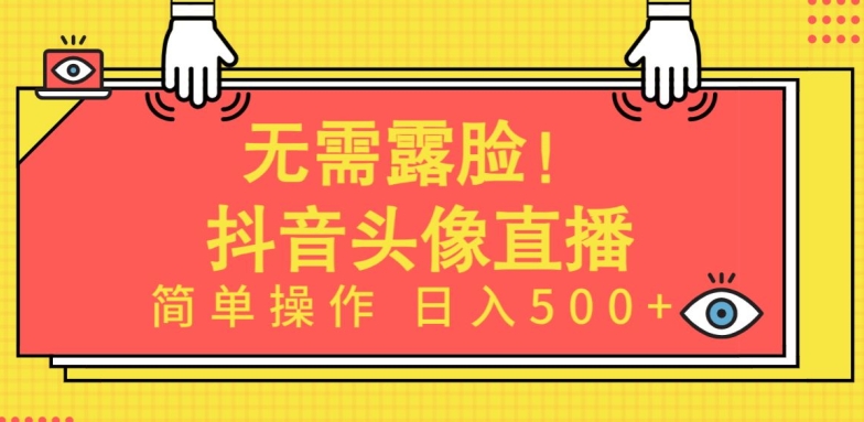 无需露脸，Ai头像直播项目，简单操作日入500+【揭秘】-第一资源库